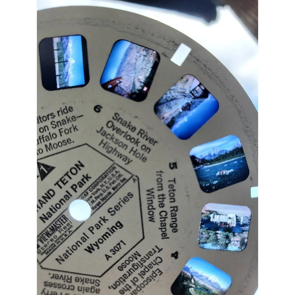 Vintage • View Master 3-D Tour- Grand Teton National Park - 3 Reels/21 Pictures